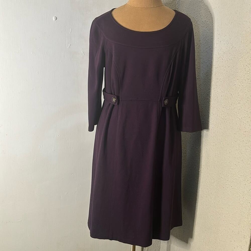 A Pea in a Pod Purple Midi Sheath Maternity Dress M Comfy Cozycore Classic